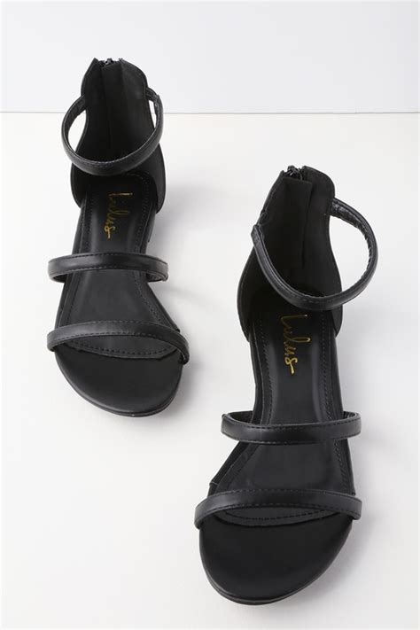 Cute Black Sandals Flat Sandals Vegan Leather Sandals Lulus
