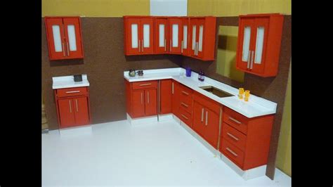 Mueble inferior de cocina lavinia 120cm 3 puertas 2 cajones. Como hacer una cocina para muñecas, alacenas. - YouTube