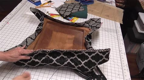 How to Upholster a Chair Seat and Create Smooth Corners - YouTube