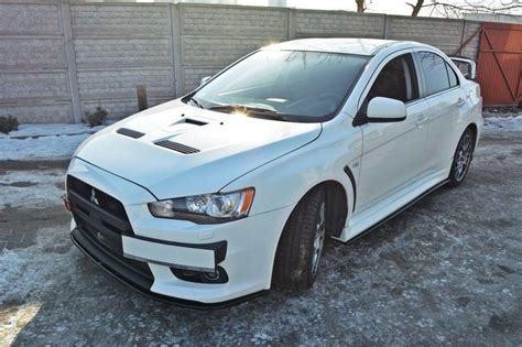 Import mitsubishi lancer evolution straight from used cars dealer in japan without intermediaries. FRONT SPLITTER V.2 Mitsubishi Lancer Evo X Gloss Black ...
