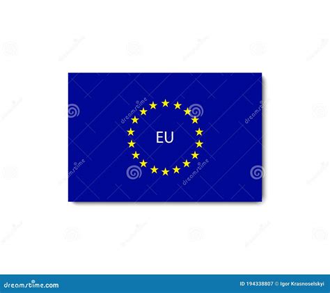 Europe Flag Europe Union Sign Eu Flag Stock Vector Illustration Of