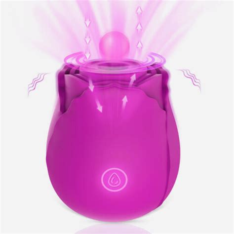 Rose Clit Licking Sucking Vibrator G Spot Dildo Oral Sex Toys For Women Couple Ebay