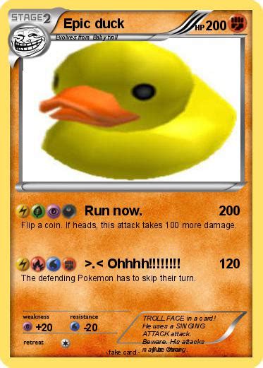 Pokémon Epic Duck 30 30 Run Now My Pokemon Card