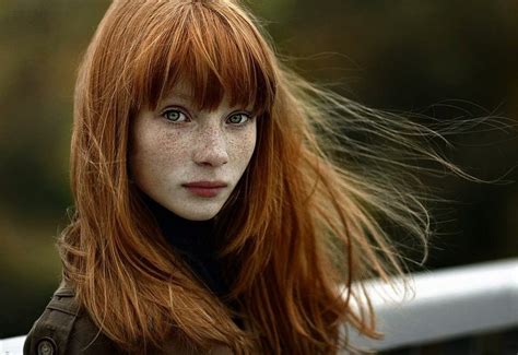 Pin By Toffee Leo Pard On Redheads Red Hair Green Eyes Red Hair With Bangs Natural Red Hair