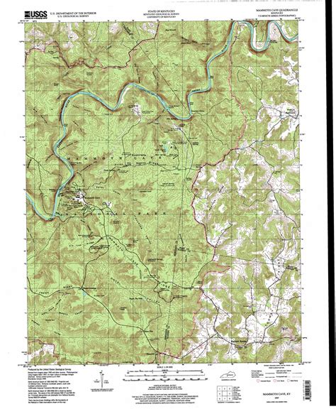Mammoth Cave Topographic Map 124000 Scale Kentucky
