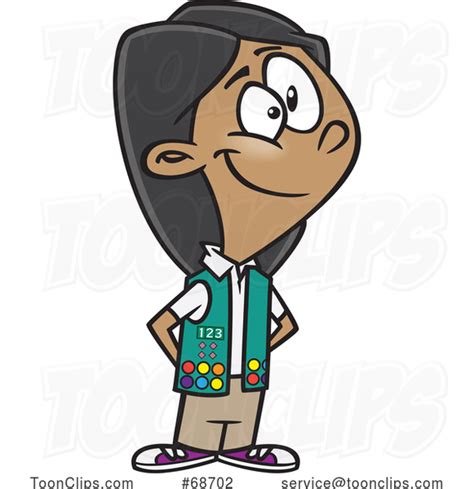 Cartoon Girl Scout 68702 By Ron Leishman