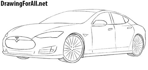 Easy step by step drawing tutorial on how to draw a tesla car.post your artworks in instagram and tag me @quick.doodle so that i can see them and we'll be. How to Draw a Tesla Model S | Drawingforall.net