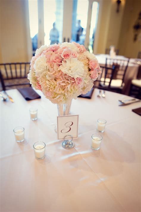 Blush And Ivory Rose And Carnation Centerpiece Carnation Wedding
