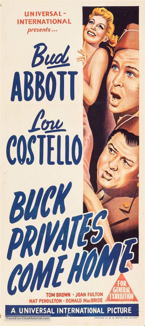 Buck Privates Come Home 1947 Movie Poster