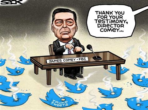 Political Cartoon On Comey Testifies By Steve Sack Minneapolis Star Tribune At The Comic News