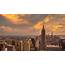 Sunset Over The Manhattan New York Wallpaper Download 5120x2880