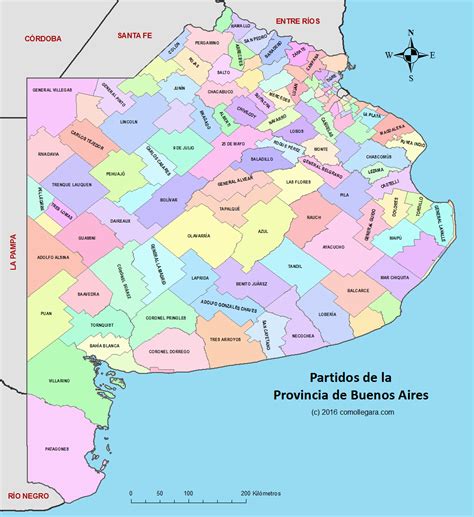 Mapa De Los Partidos De La Provincia De Buenos Aires