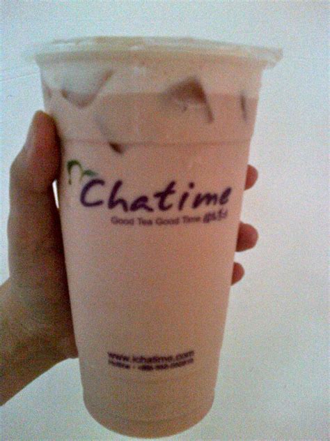 Chatime milk tea with pearls, $4.20. Stylestat: Chatime Strawberry Milk Tea