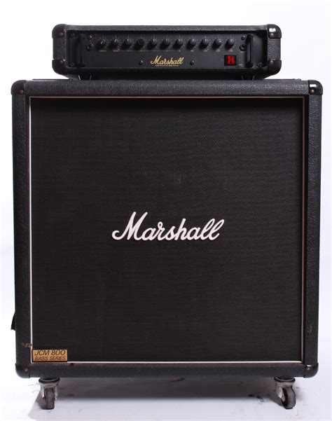 Marshall 3520 Bass Head With 1510 Jcm800 Cab 1980 Black Amp For Sale