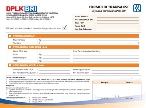 Pilih produk fasilitas pinjaman kta briguna lainnya dari bank bri untuk anda antara lain : DPLK BRI: Formulir