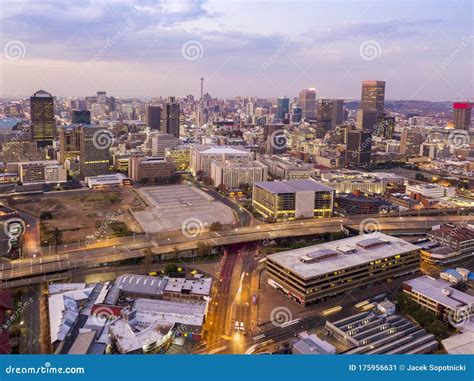 Aerial View Of Downtown Of Johannesburg South Africa Stock Image