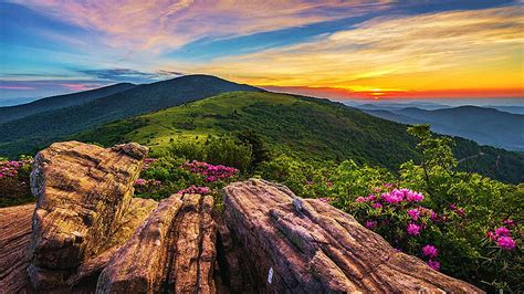 An Epic View From Tennessees Appalachian Trail Rocks Mountains