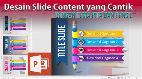 Desain Slide PowerPoint Bentuk Pita Yang Cantik YouTube