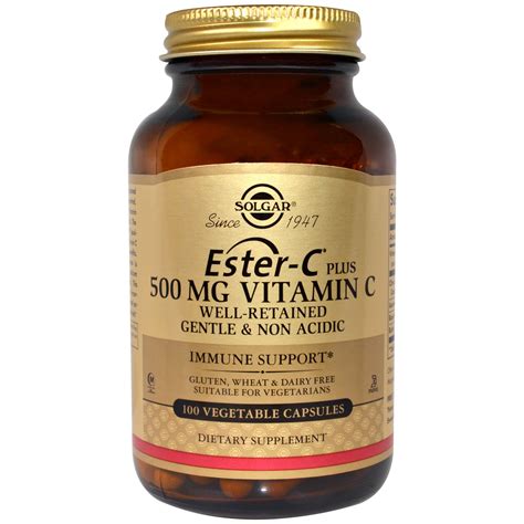 Solgar Ester C Plus Vitamin C 500 Mg 100 Vegetable Capsules