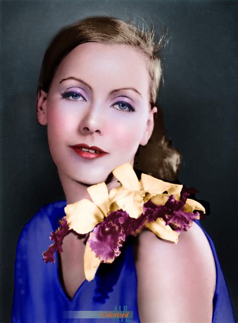 Colors For A Bygone Era Greta Garbo 1905 1990 Colorized From A Promo Still For Her 1929