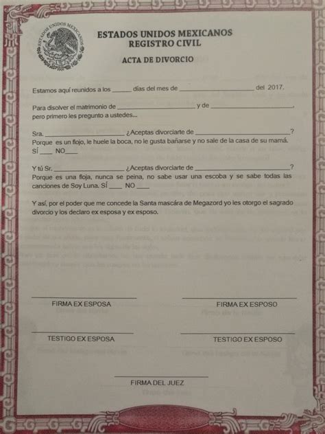 Acta De Divorcio Para Kermes Divorcio Acta De Matrimonio Porn Sex