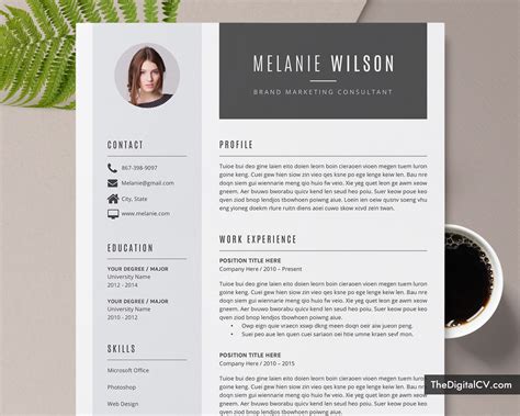 High success rate of teachers and administrators improving school and classroom functions, student/ parent relationships, and environments that. Modern CV Template for Microsoft Word, Professional ...