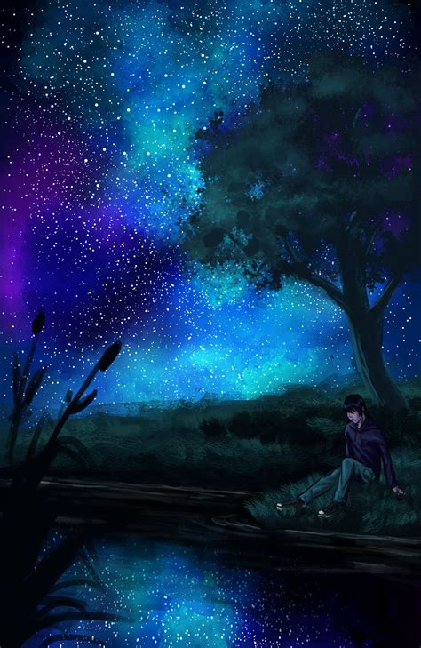 Free Anime Night Sky Drawing Anime Wp List