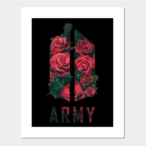 Bts Army Logo Rose Texture Flowers Kpop Army Bts Posters And