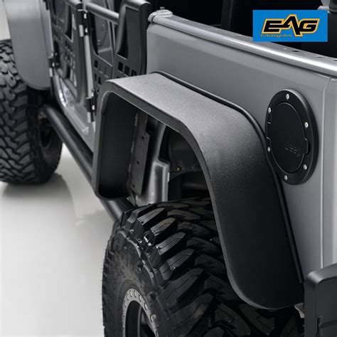 Eag Fit For 07 18 Jeep Wrangler Jk Front Rear Steel Fender Flares