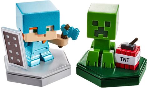 Minecraft Earth Boost Minis Defending Alex And Mining Creeper Figures