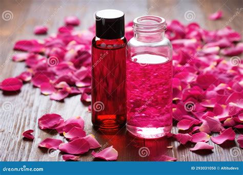 Rosewater In A Spray Bottle Next To Rose Petals Stock Photo Image Of