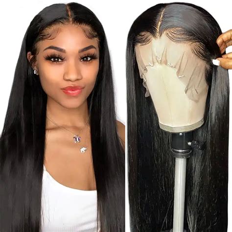 Hd Transparent Lace Wigs 13x1 T Part Peruvian Straight Human Hair Lace