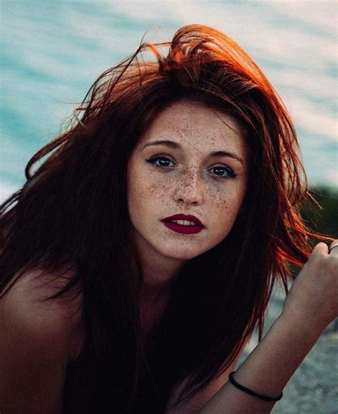 Redhead Girl With Freckles