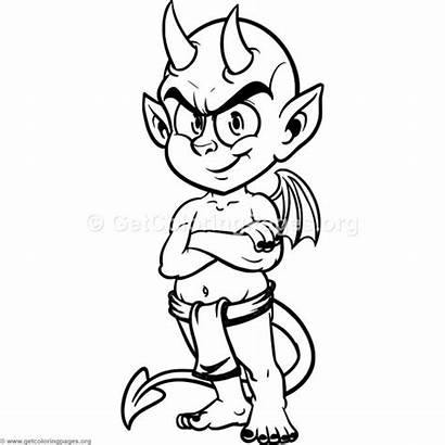 Devil Coloring Pages Cartoon Funny Duke Drawings
