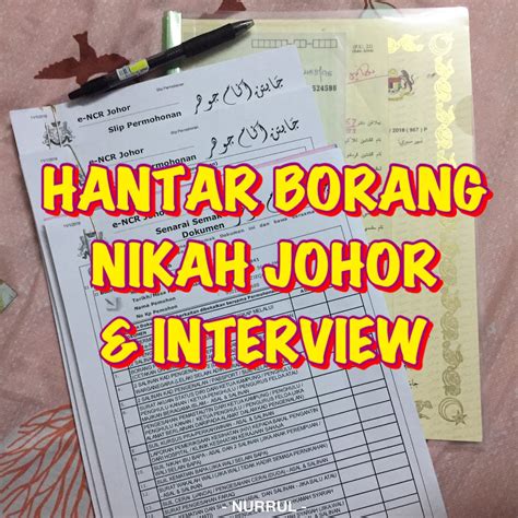 INFO  Hantar Borang Nikah Johor & Interview