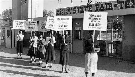Naacp Youth Council Members Protest The Texas State Fair On Negro