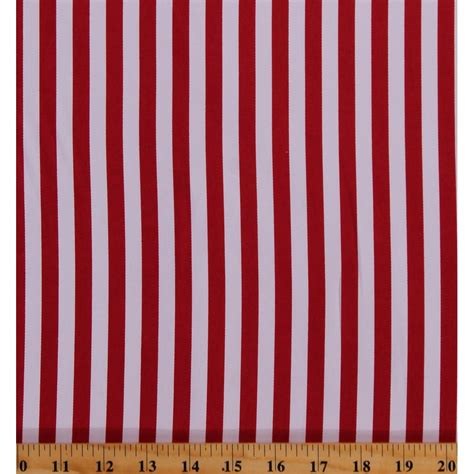 Cotton Twill Bright Red And White Stripe 60 Wide Home Decor Weight Fabric By The Yard 6921l 2c