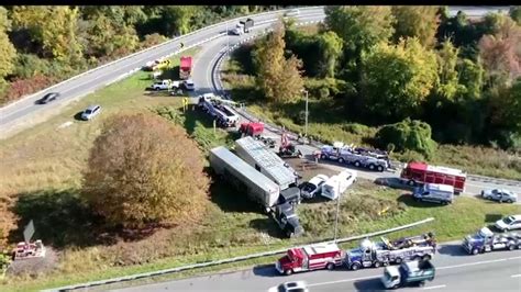 Twenty Cows Dead After Truck Rolled Over On I 84 In Newtown Rconnecticut