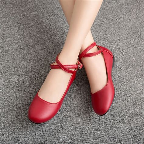 ladies summer shoes ballet flats women buckle ankle strap mary jane flats ballerina flat shoes