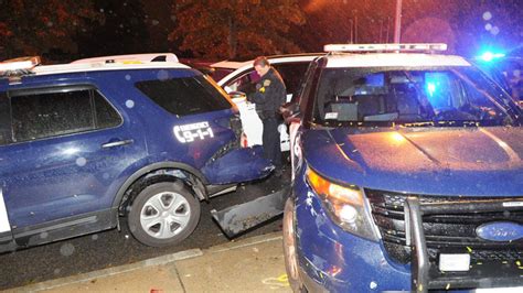 2 Police Cruisers Hit By Alleged Drunk Driver In Brockton Cbs Boston