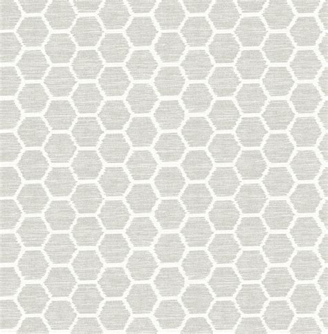 Aura Platinum Honeycomb Wallpaper Sample Contemporary Wallpaper