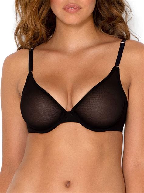 smart and sexy women s sheer mesh demi underwire bra black mesh size 34ddd 3xji ebay