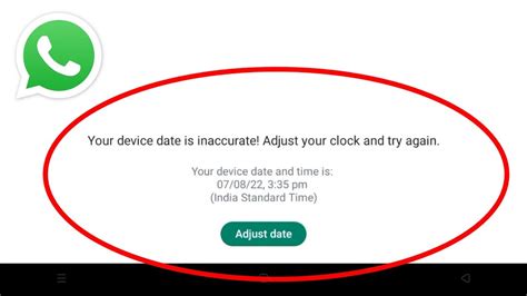Whatsapp Fix Your Device Date Is Inaccurate Adjust Your Clock And Try Again Problem Solve Youtube