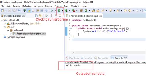 Hello World Program In Java Cmd And Eclipse Examples Qa With Experts
