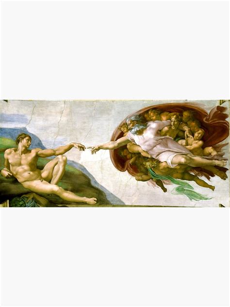 In a final surge of titanic energy he managed to complete the other half of the ceiling by august 14 and pope julius proudly celebrated the first mass in his uncle. "The Creation of Adam Painting by Michelangelo Sistine ...