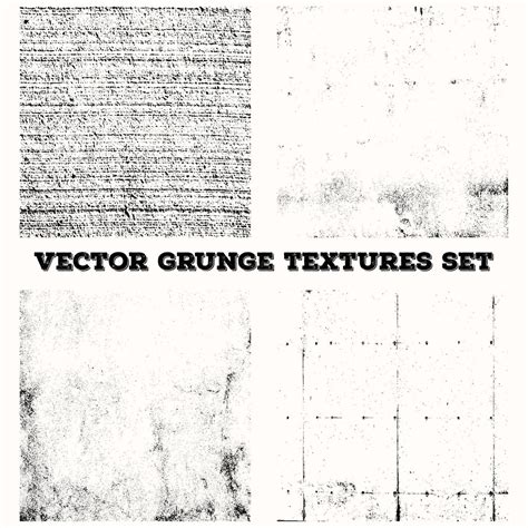 Premium Vector Vector Grunge Textures Set