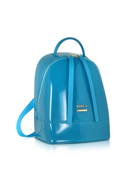 Lyst Furla Candy Jelly Rubber Mini Backpack In Blue