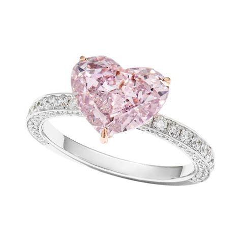 Gia Certified 101 Carat Fancy Light Pink Brown Diamond Ring 18 Karat