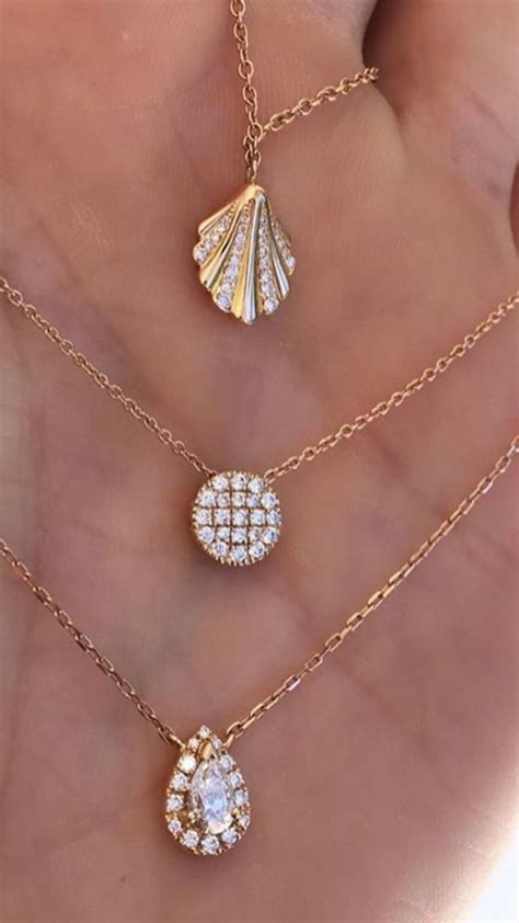 Diamond Pendant Necklace Gold Diamond Necklaces Wedding Inspo Dream