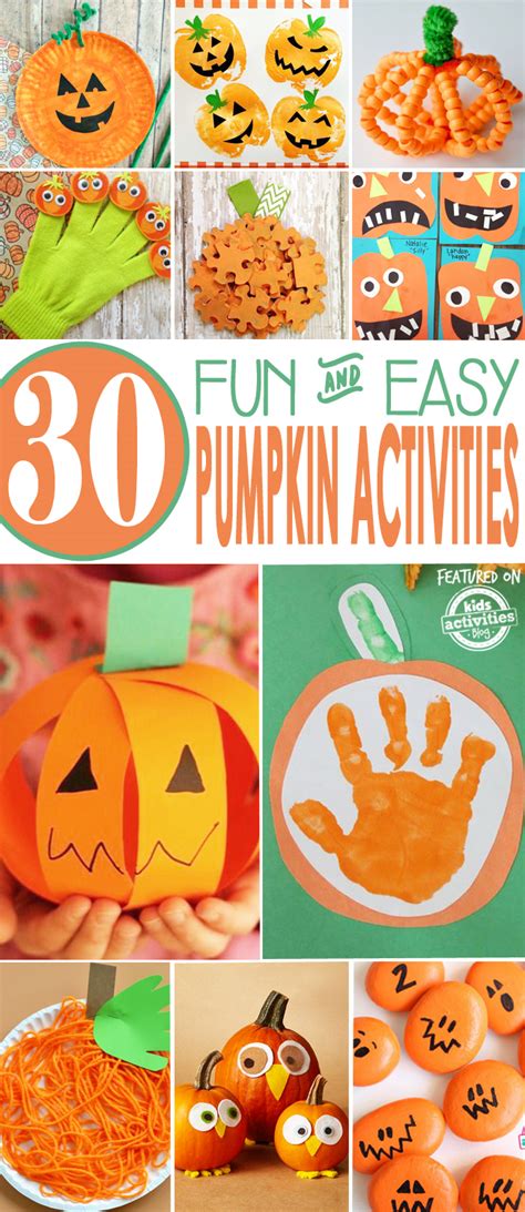 Find the best pumpkin activities, crafts, printables, and recipes to enjoy with your children this halloween season. 30 Fun and Easy Halloween Pumpkin Activities For Kids
